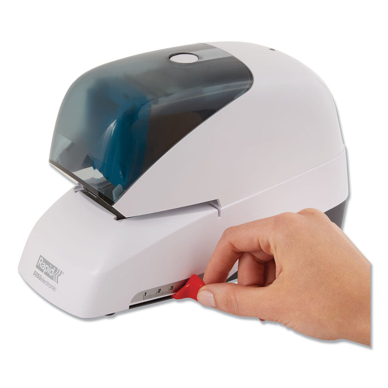 Rapid 5050e Professional Electric Stapler, 60-Sheet Capacity, White