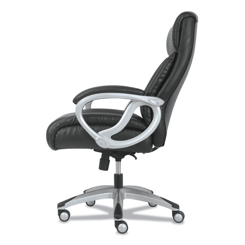 Sadie 3-Forty-One Big and Tall Chair, Supports Up to 400 lb, 19" to 22" Seat Height, Black Seat/Back, Chrome Base