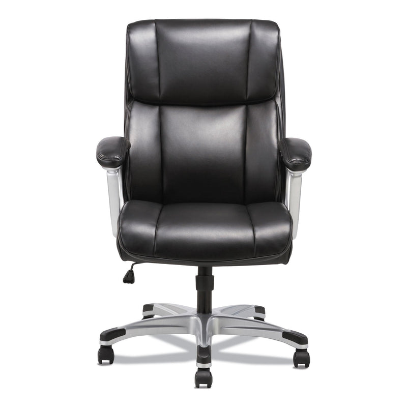 Sadie 3-Fifteen Executive High-Back Chair, Supports Up to 225 lb, 20" to 24.8" Seat Height, Black Seat/Back, Chrome Base