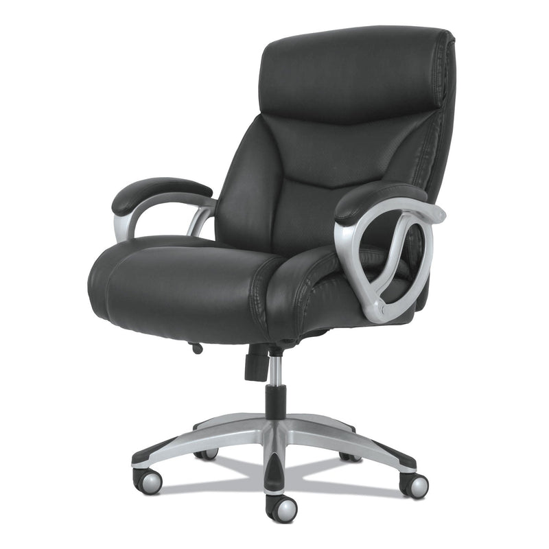 Sadie 3-Forty-One Big and Tall Chair, Supports Up to 400 lb, 19" to 22" Seat Height, Black Seat/Back, Chrome Base