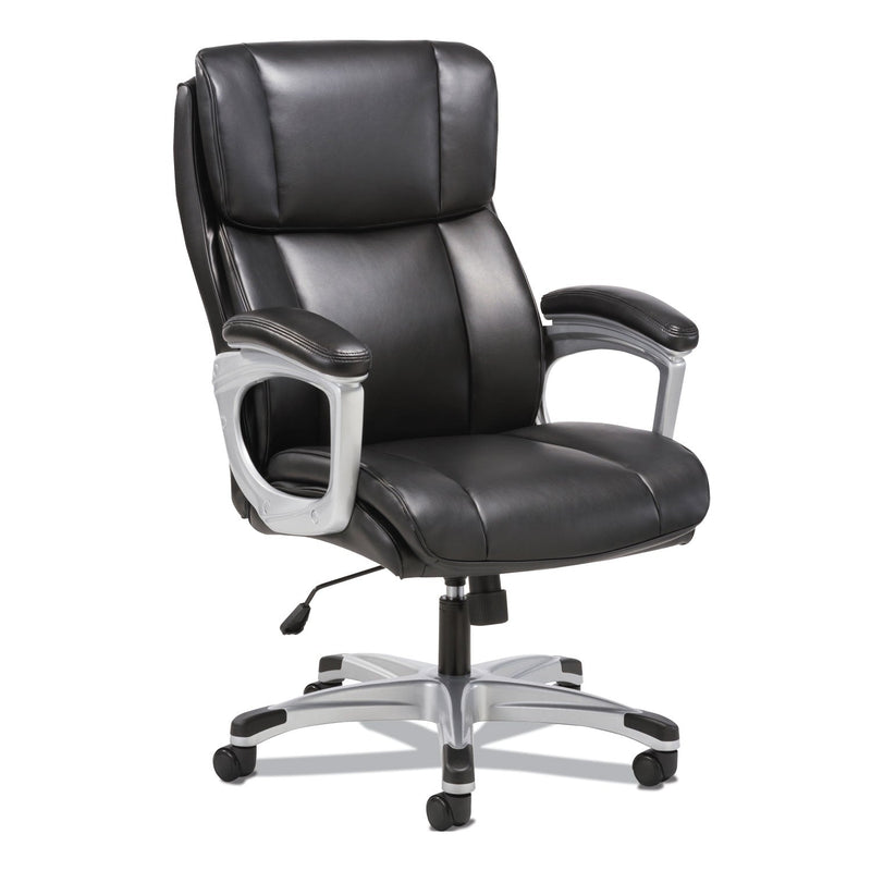 Sadie 3-Fifteen Executive High-Back Chair, Supports Up to 225 lb, 20" to 24.8" Seat Height, Black Seat/Back, Chrome Base