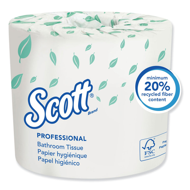 Scott Essential Standard Roll Bathroom Tissue for Business, Septic Safe, 2-Ply, White, 550 Sheets/Roll