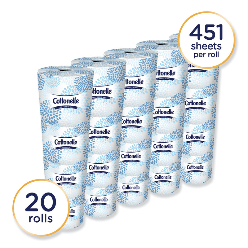 Cottonelle 2-Ply Bathroom Tissue, Septic Safe, White, 451 Sheets/Roll, 20 Rolls/Carton