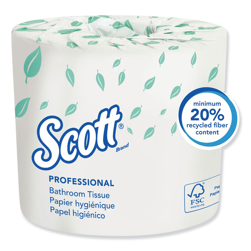 Scott Essential Standard Roll Bathroom Tissue for Business, Septic Safe, 1-Ply, White, 1,210 Sheets/Roll, 80 Rolls/Carton