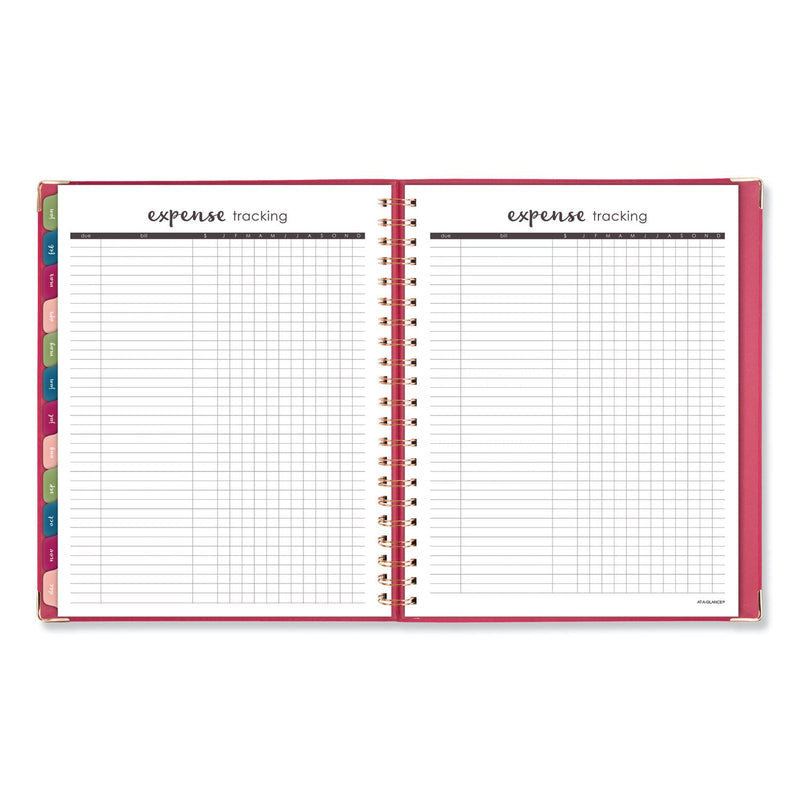 AT-A-GLANCE Harmony Weekly/Monthly Hardcover Planner, 11 x 8.5, Berry Cover, 13-Month (Jan to Jan): 2023 to 2024