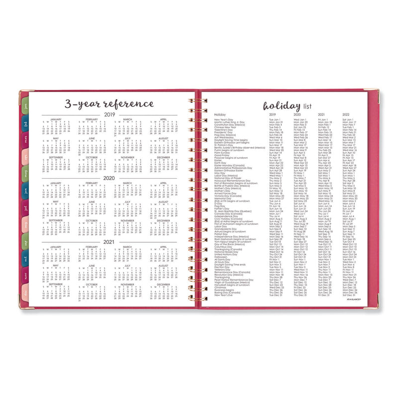 AT-A-GLANCE Harmony Weekly/Monthly Hardcover Planner, 11 x 8.5, Berry Cover, 13-Month (Jan to Jan): 2023 to 2024
