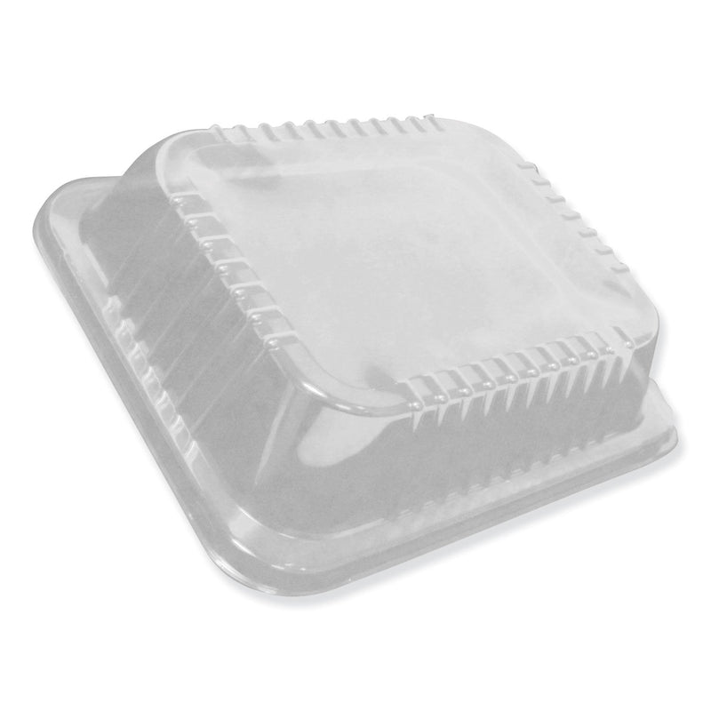 Durable Packaging Dome Lids for 12.63 x 10.5 Oblong Containers, 2.5" Half Size Steam Table Pan Lid, High Dome, Clear, Plastic, 100/Carton