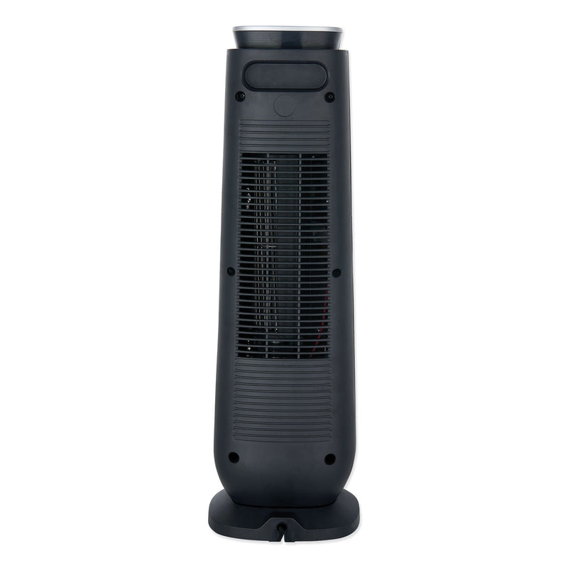 Alera Ceramic Heater Tower with Remote Control, 1,500 W, 7.17 x 7.17 x 22.95, Black