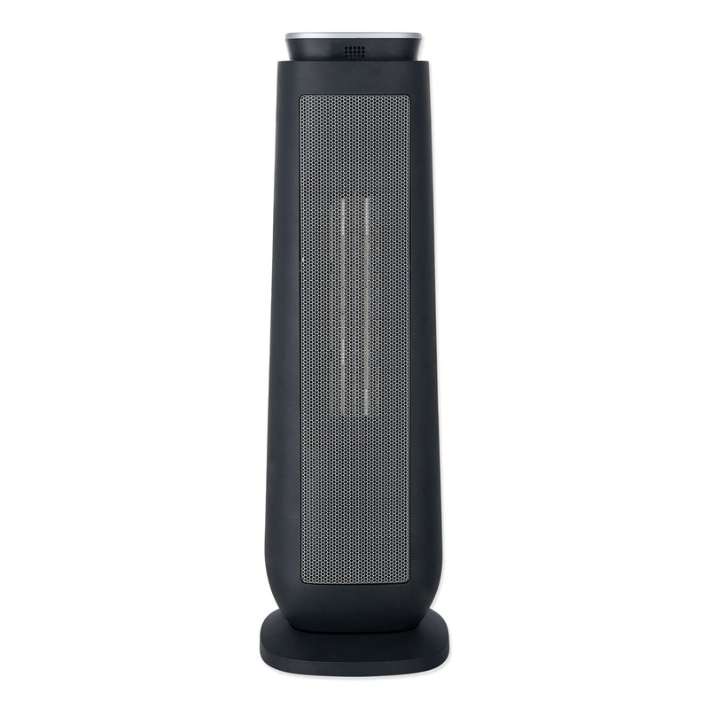Alera Ceramic Heater Tower with Remote Control, 1,500 W, 7.17 x 7.17 x 22.95, Black