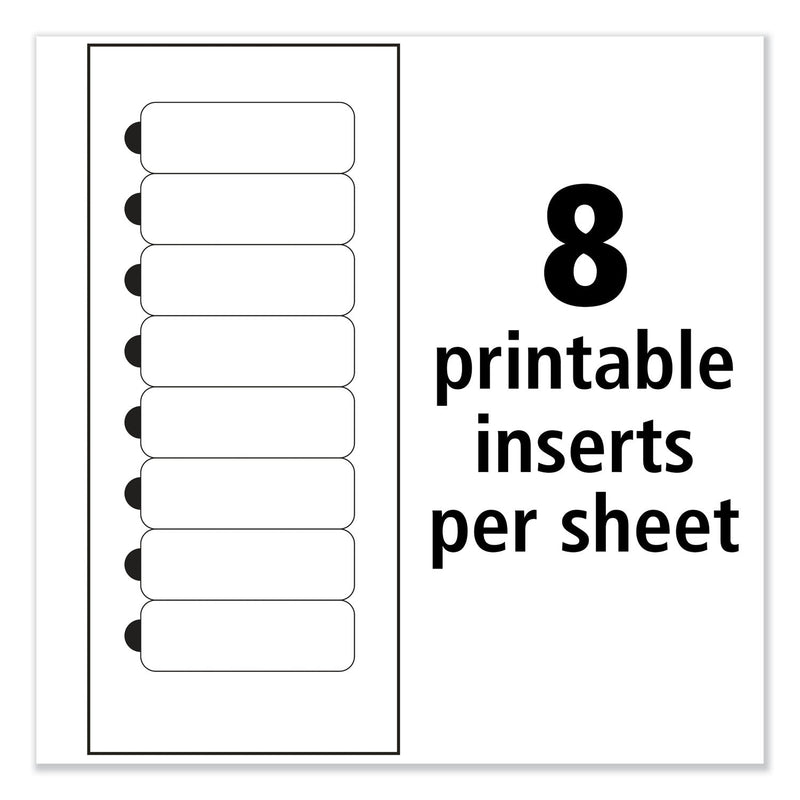 Avery The Mighty Badge Name Badge Holder Kit, Horizontal, 3 x 1, Inkjet, Silver, 4 Holders/32 Inserts