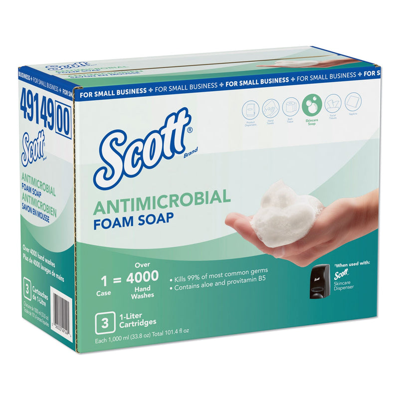 Scott Control Antimicrobial Foam Skin Cleanser, Unscented, 1,000 mL Refill, 3/Carton