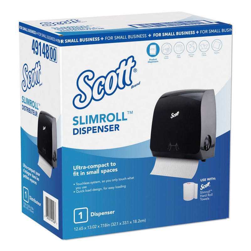 Scott Control Slimroll Manual Towel Dispenser, 12.65 x 7.18 x 13.02, Black