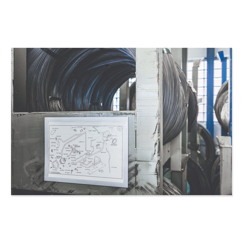 Durable DURAFRAME Magnetic Plus Sign Holder, 8.5 x 11, Silver Frame, 2/Pack