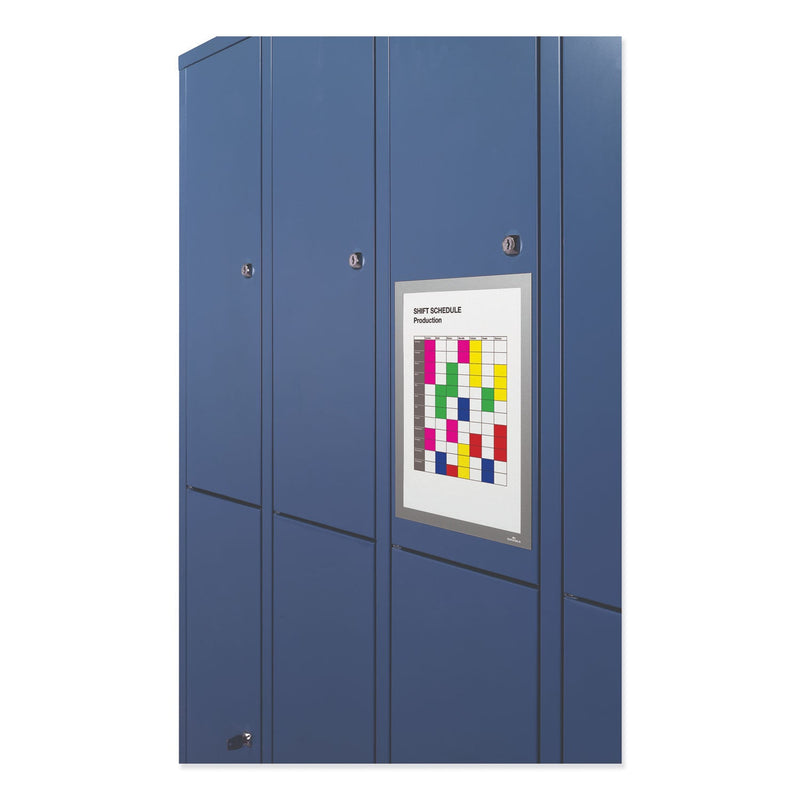 Durable DURAFRAME Magnetic Sign Holder, 5.5 x 8.5, Silver Frame, 2/Pack