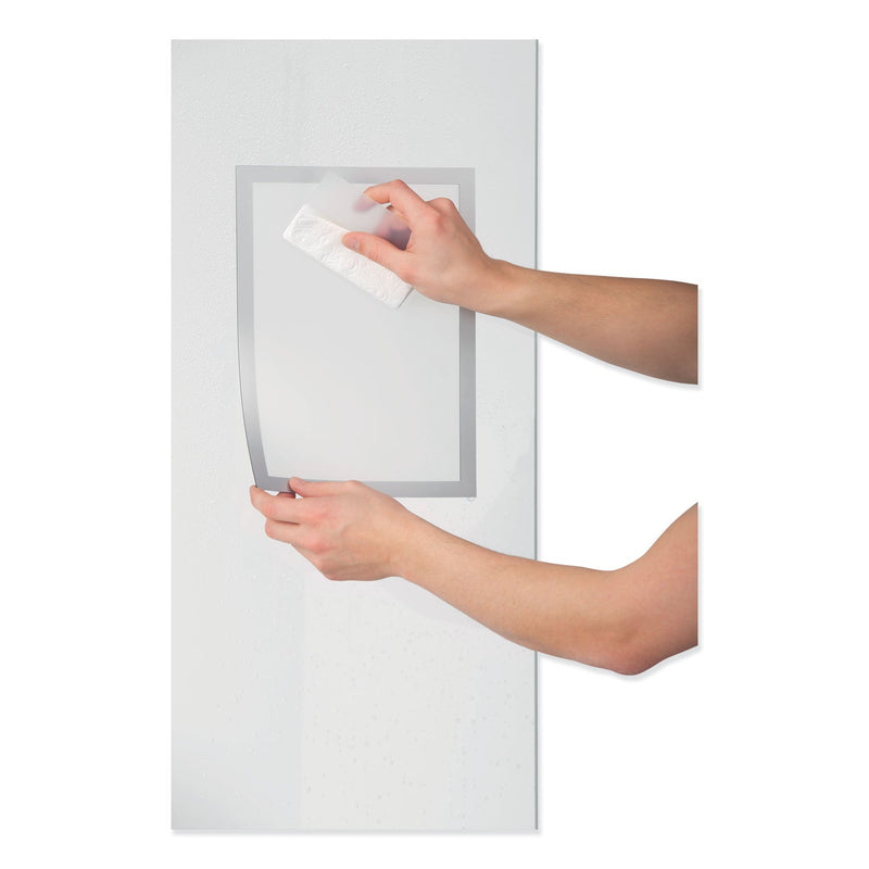 Durable DURAFRAME SUN Sign Holder, 8.5 x 11, Silver Frame, 2/Pack