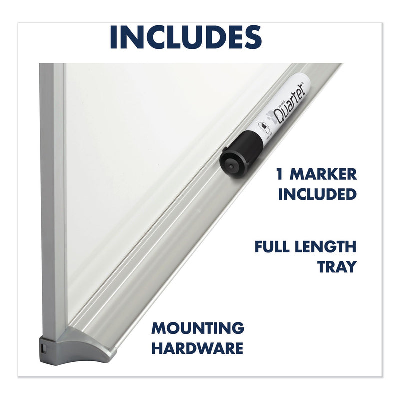 Quartet Porcelain Magnetic Whiteboard, 72 x 48, Aluminum Frame