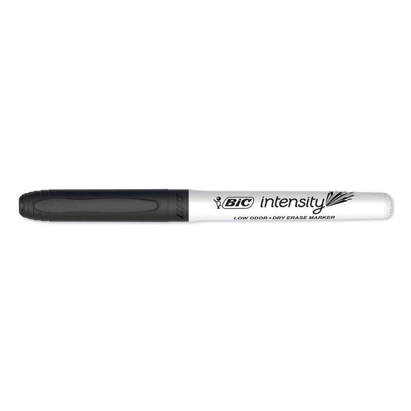 BIC Intensity Low Odor Fine Point Dry Erase Marker, Fine Bullet Tip, Black, Dozen