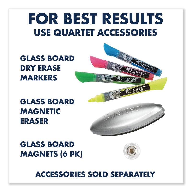 Quartet Infinity Black Glass Magnetic Marker Board, 72 x 48