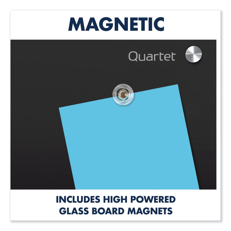 Quartet Infinity Black Glass Magnetic Marker Board, 72 x 48