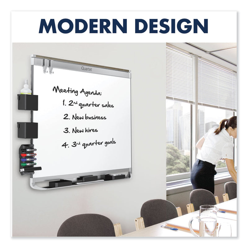 Quartet Prestige 2 DuraMax Magnetic Porcelain Whiteboard, 48 x 36, Mahogany Frame