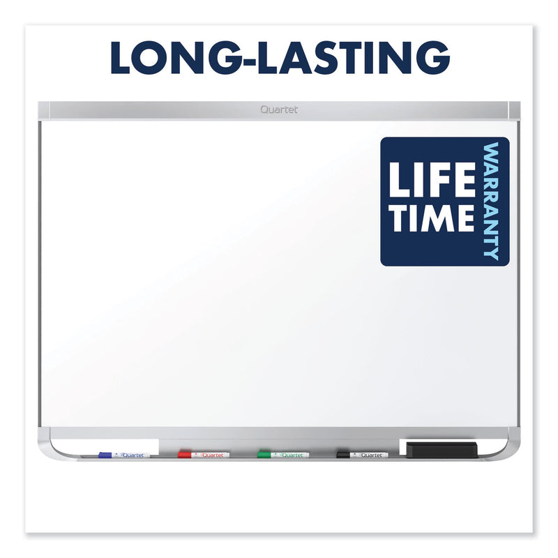 Quartet Prestige 2 DuraMax Magnetic Porcelain Whiteboard, 48 x 36, Silver Frame