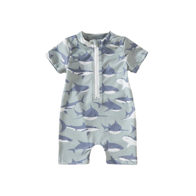 Boys' Infant Summer Swimsuit Printed Jumpsuit
