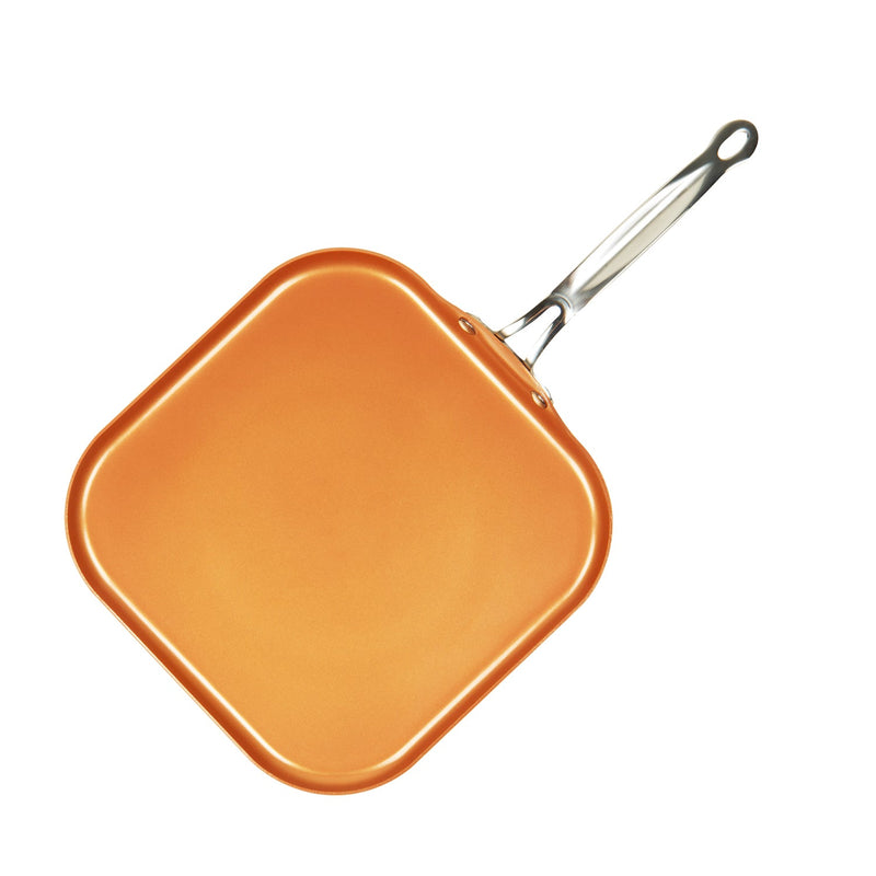 MASTERPAN Ceramic Nonstick Copper Color Griddle & Crepe Pan, 11" (28cm)