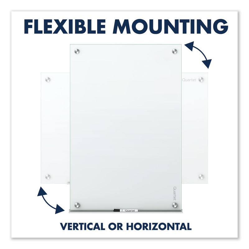 Quartet Infinity Magnetic Glass Marker Board, 24 x18, White