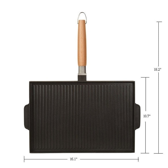 MASTERPAN Nonstick Grill & Griddle Double Sided, 10x15" (25x38cm)