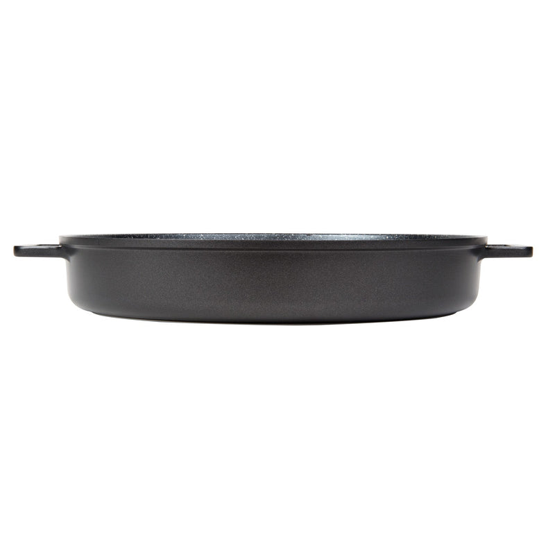 MASTERPAN Nonstick Stovetop Oven Grill Pan & Stainless Steel Lid, Black 12" (30cm)