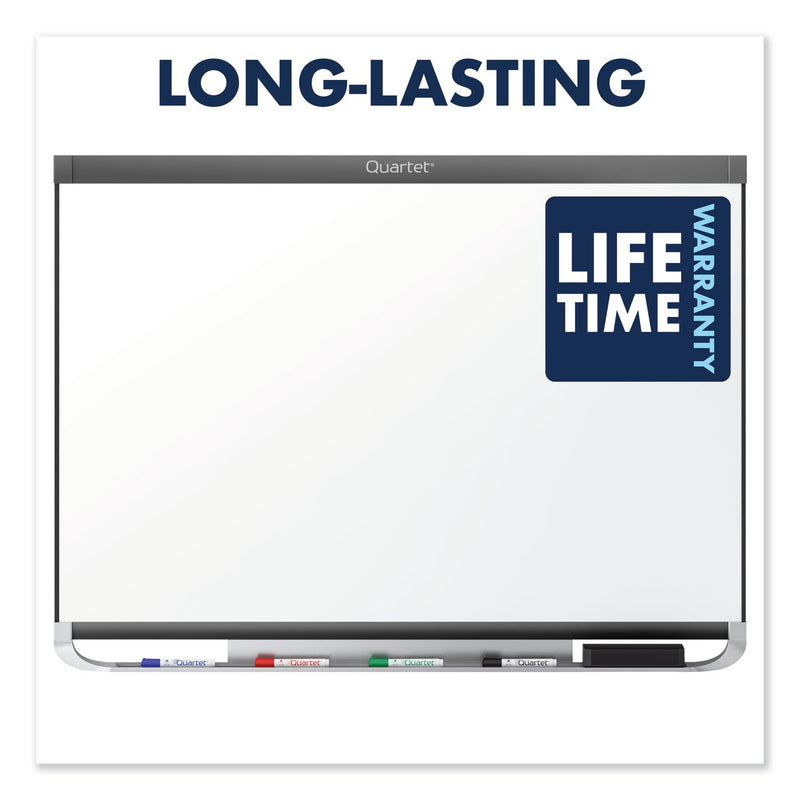 Quartet Prestige 2 DuraMax Magnetic Porcelain Whiteboard, 96 x 48, Graphite Frame