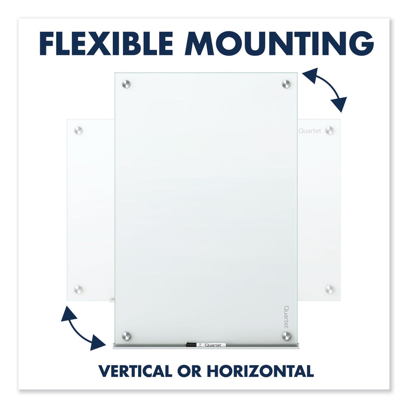 Quartet Infinity Magnetic Glass Marker Board, 48 x 36, White