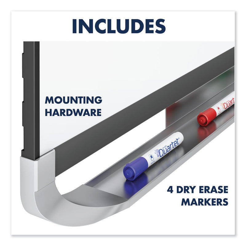 Quartet Prestige 2 DuraMax Magnetic Porcelain Whiteboard, 96 x 48, Graphite Frame