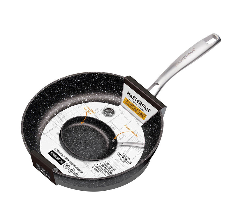 MASTERPAN Nonstick Granite Look Frypan & Skillet, 9.5" (24cm)