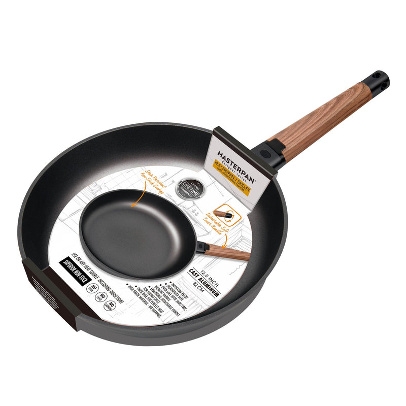 MASTERPAN Nonstick Frypan & Skillet with detacheable handle, 12.5" (31.5cm)