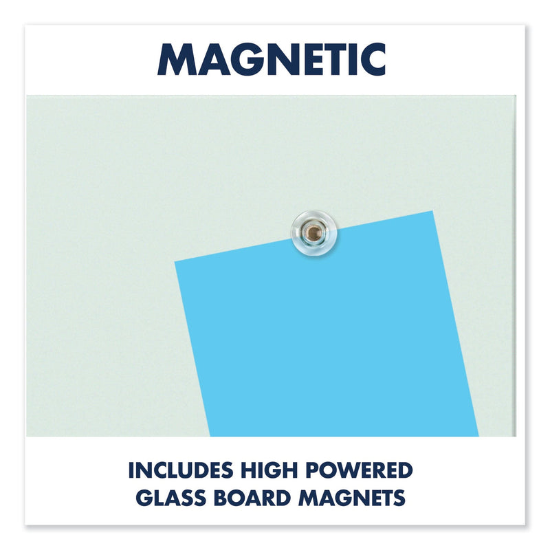 Quartet InvisaMount Magnetic Glass Marker Board, Frameless, 85" x 48", White Surface