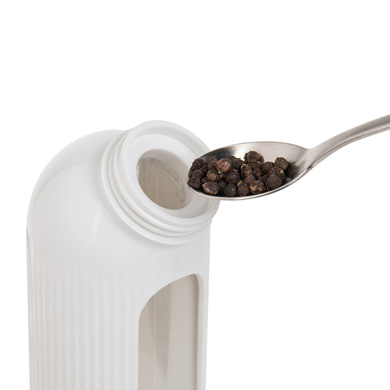 5-in-1 Multi Section Spice Grinder & Dispenser, White (Spices Not Included)