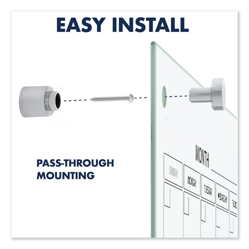 Quartet Infinity Magnetic Glass Calendar Board, 48 x 36