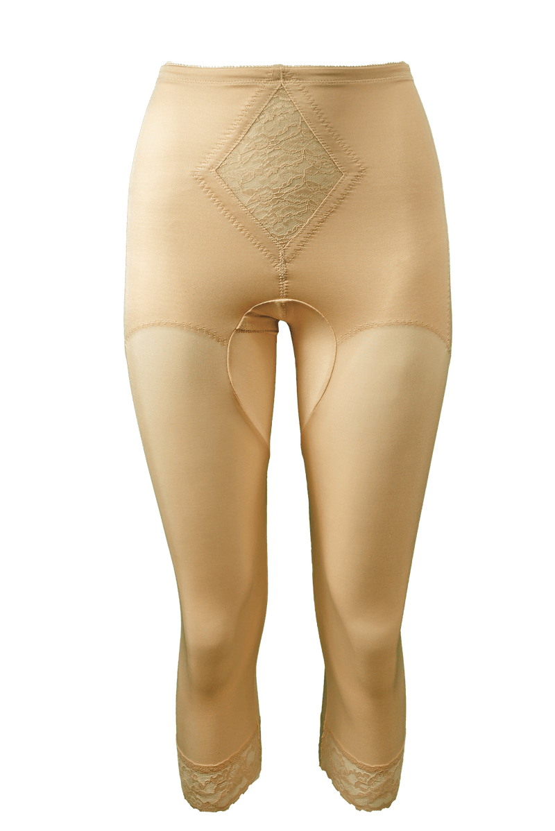 Style 6265 | Waistline Capri Pant Liner with Tummy Control Panel| Memory Compression Fabric | Medium Support