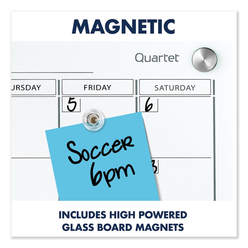 Quartet Infinity Magnetic Glass Calendar Board, 48 x 36