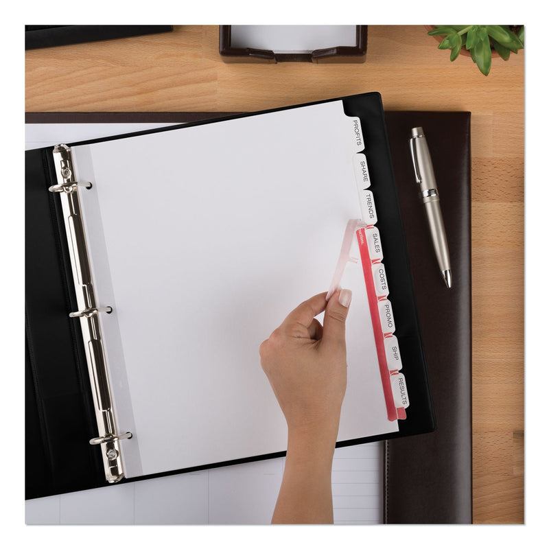 Avery Print and Apply Index Maker Clear Label Dividers, Extra Wide Tab, 8-Tab, 11.25 x 9.25, White, 1 Set
