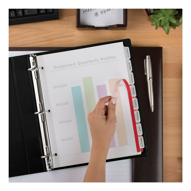 Avery Print and Apply Index Maker Clear Label Plastic Dividers w/Printable Label Strip, 8-Tab, 11 x 8.5, Frosted Clear Tabs, 1 Set