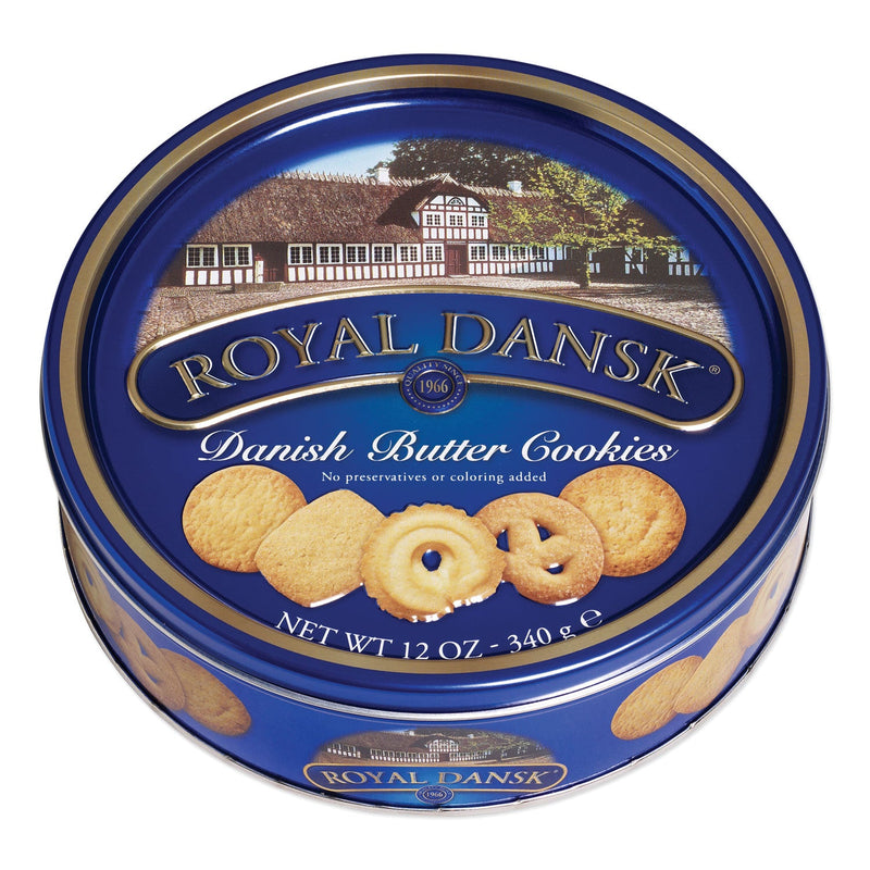 Royal Dansk Cookies, Danish Butter, 12 oz Tin
