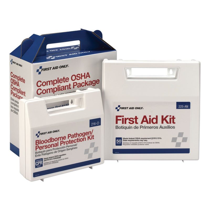 First Aid Only First Aid Kit for 50 People, 229 Pieces, ANSI/OSHA Compliant, Plastic Case