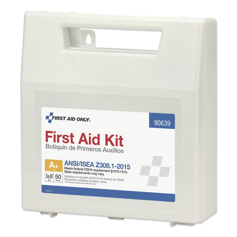 First Aid Only ANSI Class A+ First Aid Kit for 50 People, 183 Pieces, Plastic Case