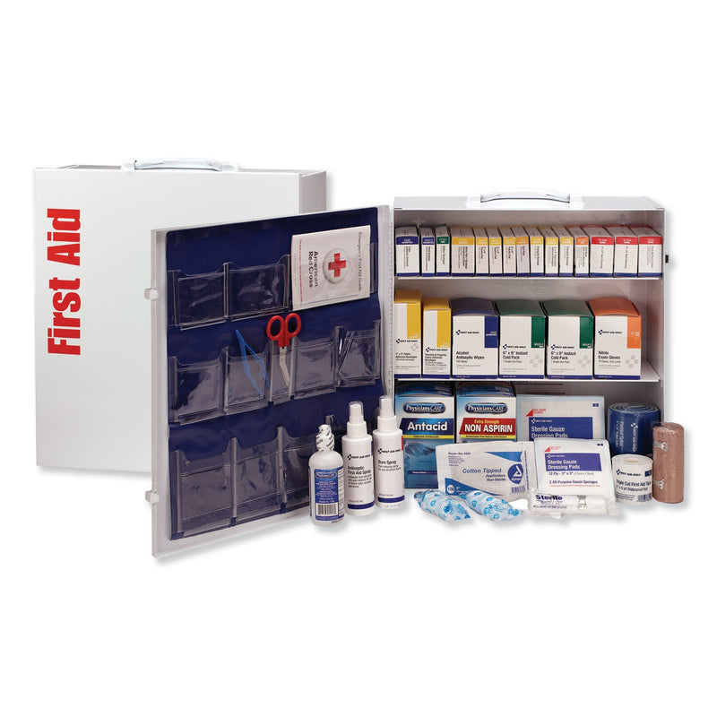 First Aid Only ANSI 2015 Class A+ Type I and II Industrial First Aid Kit 100 People, 676 Pieces, Metal Case