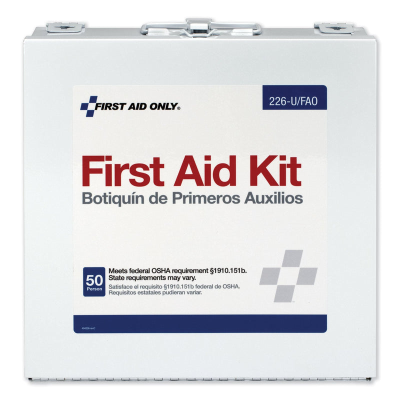 First Aid Only First Aid Station for 50 People, 196 Pieces, OSHA Compliant, Metal Case