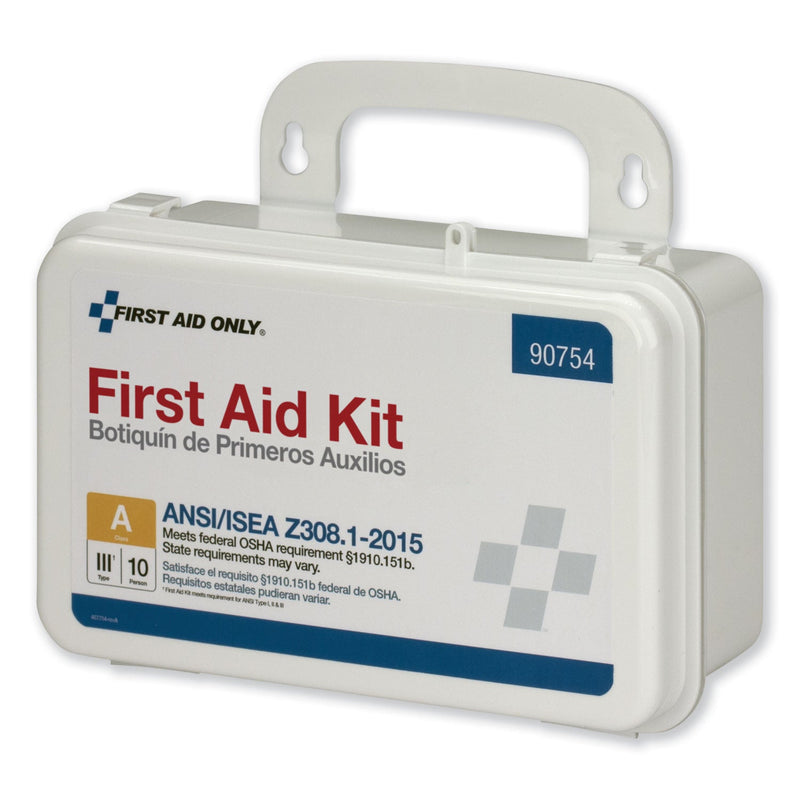 First Aid Only ANSI Class A 10 Person First Aid Kit, 71 Pieces, Plastic Case