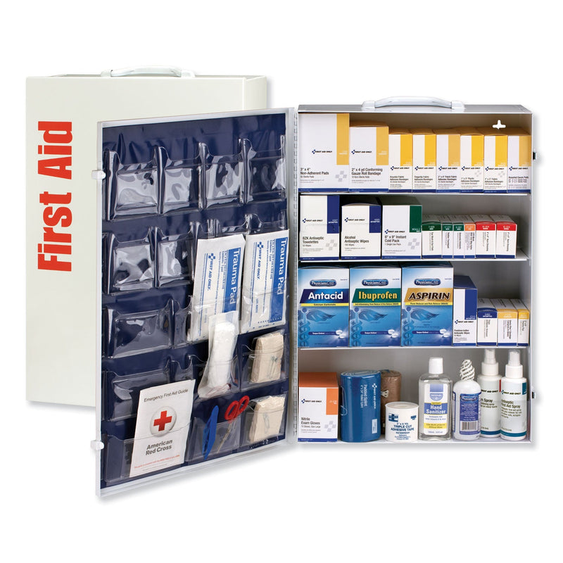 First Aid Only ANSI Class B+ 4 Shelf First Aid Station with Medications, 1,461 Pieces, Metal Case