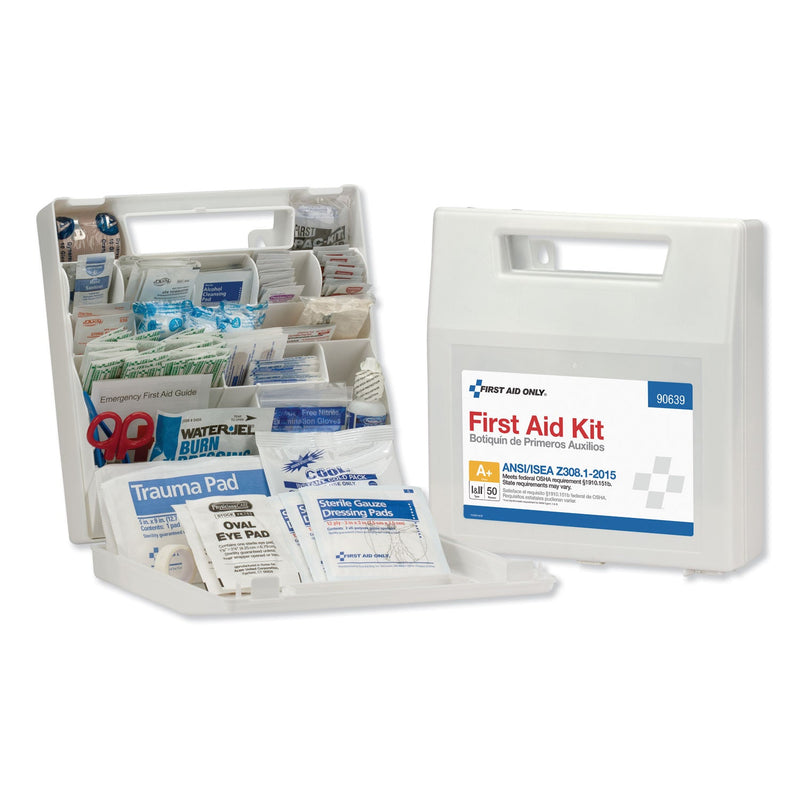 First Aid Only ANSI Class A+ First Aid Kit for 50 People, 183 Pieces, Plastic Case